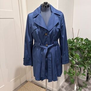 Via Spiga Classic Blue Trench Coat